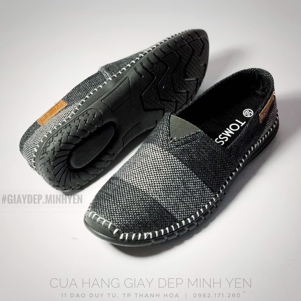 Giày Lười Vải Nam Cao Cấp - Giày Đế Khâu TOMS