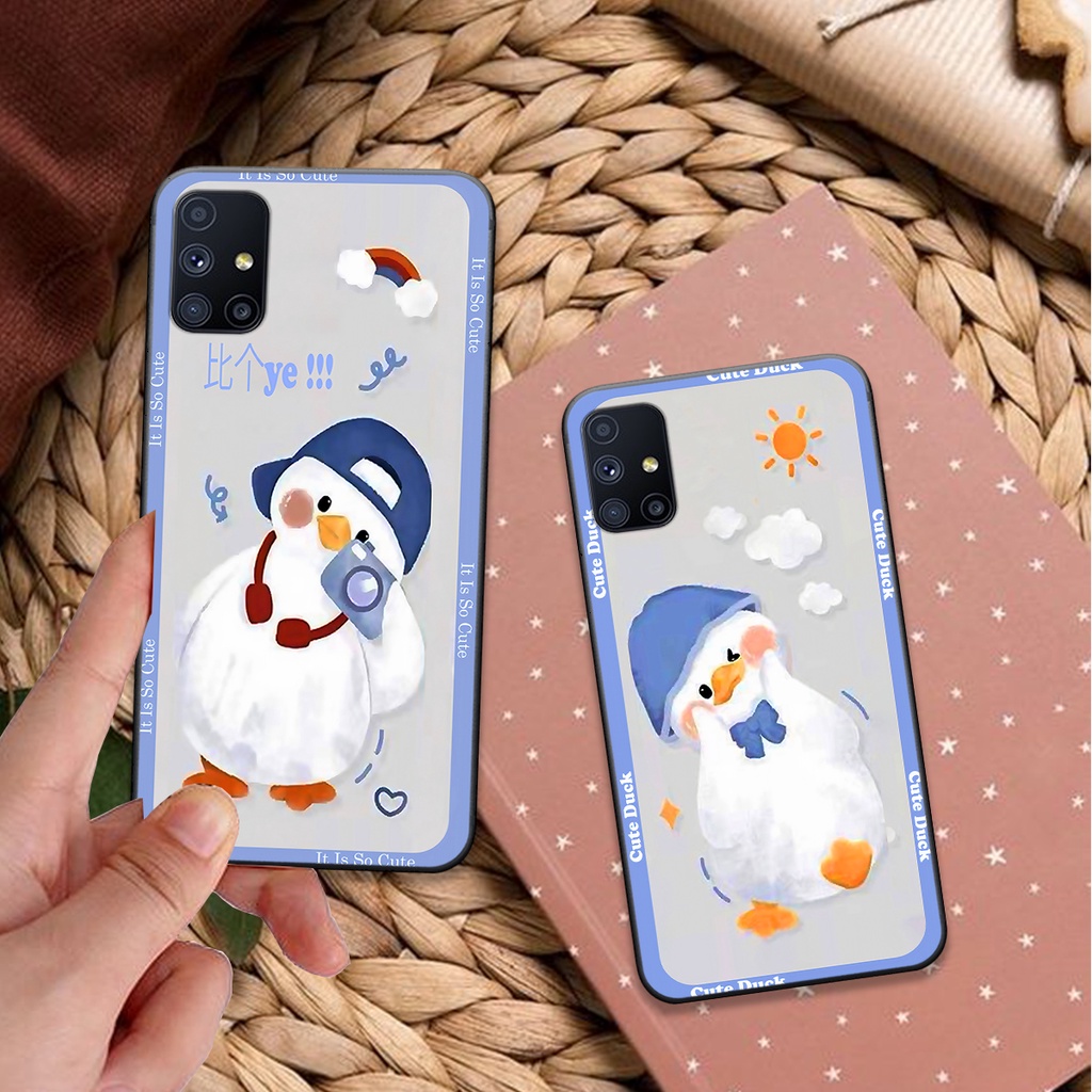 Ốp Samsung M51 bộ hình cute dễ thương gấu thỏ xinh xắn vẽ tay lạ mắt