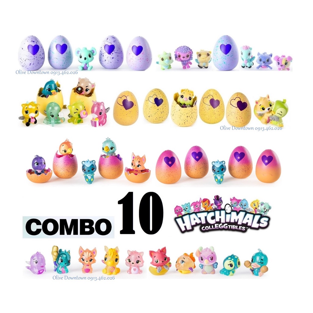 HOT COMBO ✅ 10 trứng mới Hatchimals - NHIỀU MÙA NGẪU NHIÊN KHÁC NHAU - Hatchimals VNXK