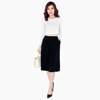 Quần Culottes ống rộng tuyết mưa 4 màu