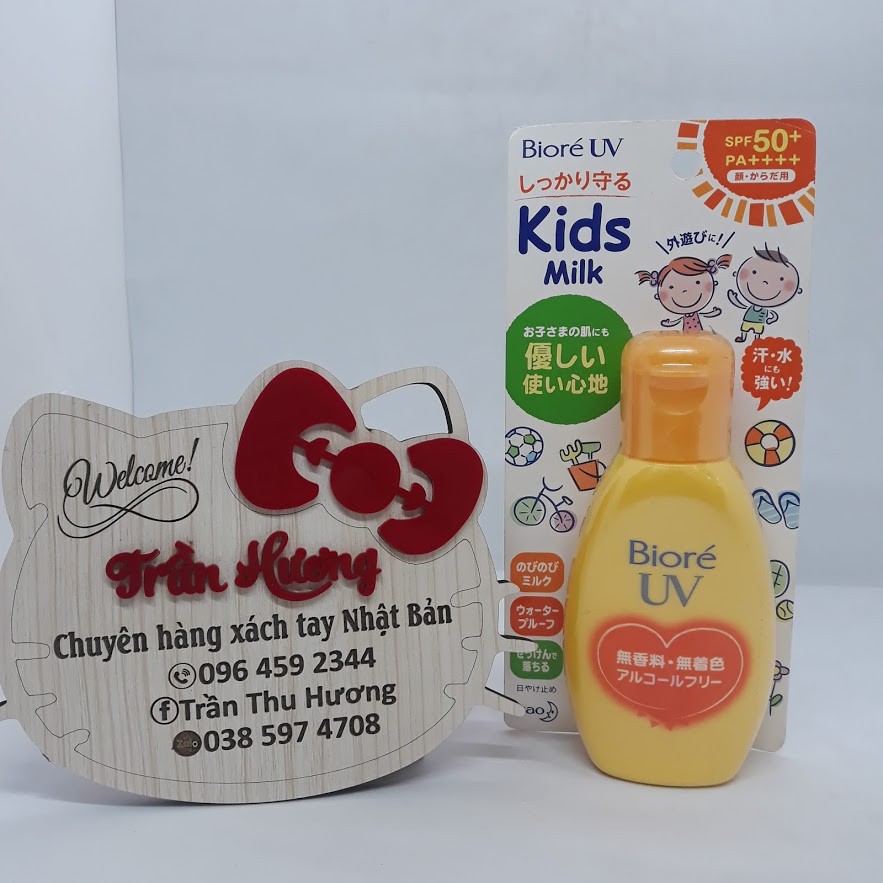 [Hàng Chính Hãng] - Kem chống nắng trẻ em Biore UV Kids Milk SPF50+ PA++++ 90g - [Giảm Giá]