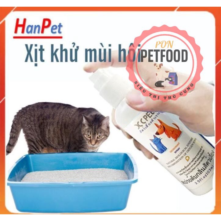 Xịt khử mùi hôi của chó mèo (2 loại) XC-Pet 100ml và FAY 350ml diệt khuẩn môi trường