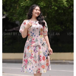 Đầm voan hoa cổ thuyền nhún