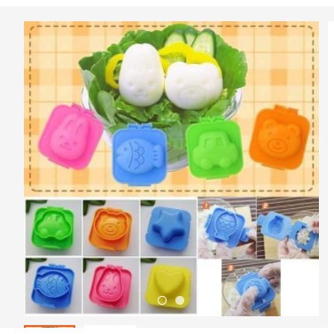 Bộ 6 khuôn cơm Bento nhiều màu sắc