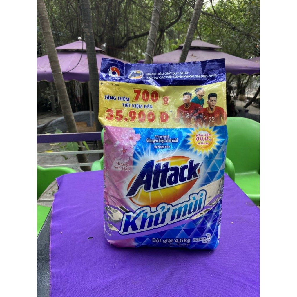 Bột giặt Attack Khử mùi hương Anh Đào 4.5kg