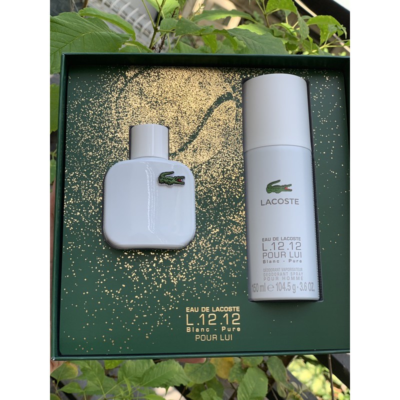 SET NƯỚC HOA NAM LACOSTE L.12.12 BLANC EDT