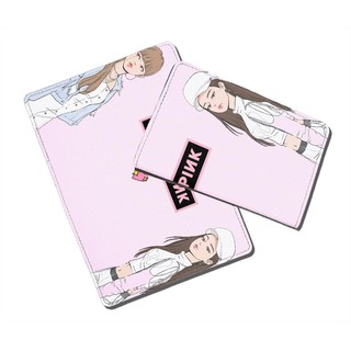Ví bọc hộ chiếu (passport) hình Lisa & Jenie Black Pink - mã BLP00003 có in theo yêu cầu