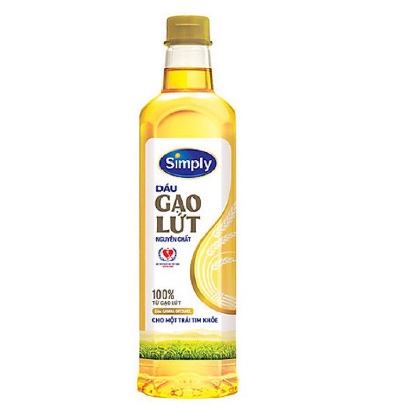 Dầu Simply Gạo Lứt chai 1 lít