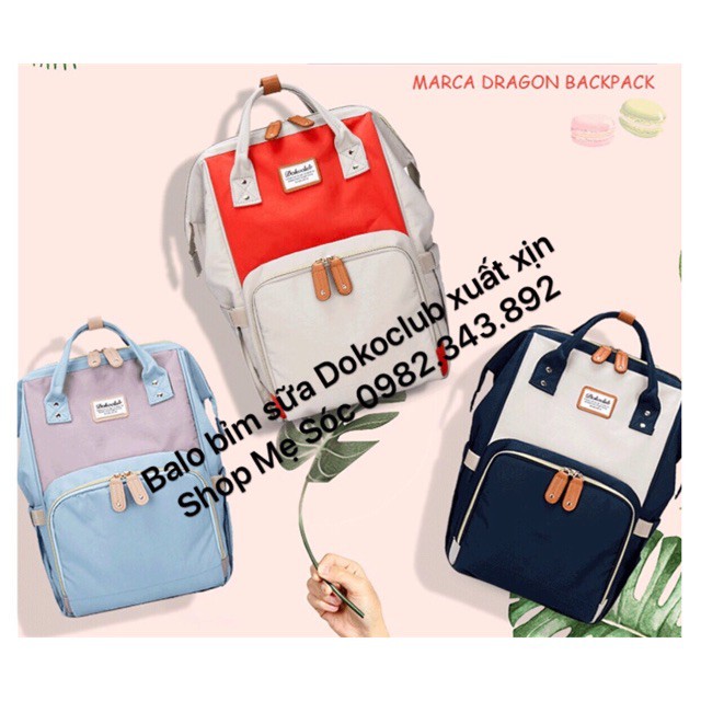 ( sẵn hàng) Balo bỉm sữa Dokoclub xuất xin model 2018