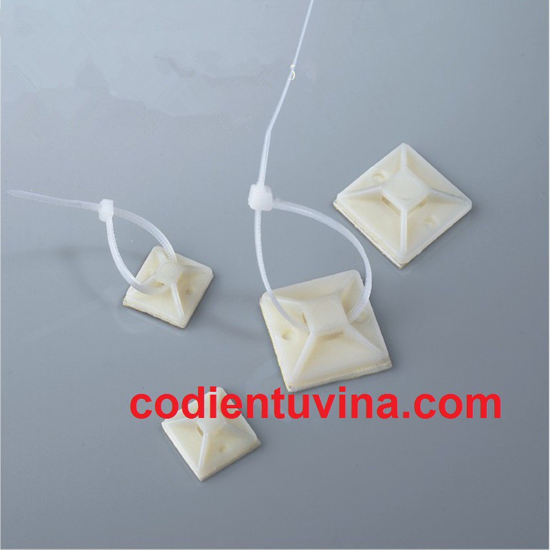 Đế dán dây rút giúp cố định dây điện  25x25mm hoặc  30x30mm