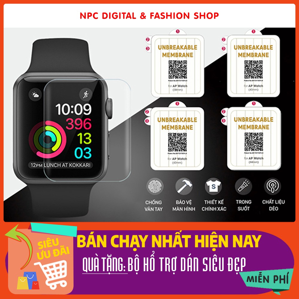 [MIỄN PHÍ DỤNG CỤ] Miếng Dán PPF Chống Trầy Xước Bảo Vệ Màn Hình AP Watch Series 7/SE/6/5/4/3/2/1 38 40 41 42 44 45 (mm)