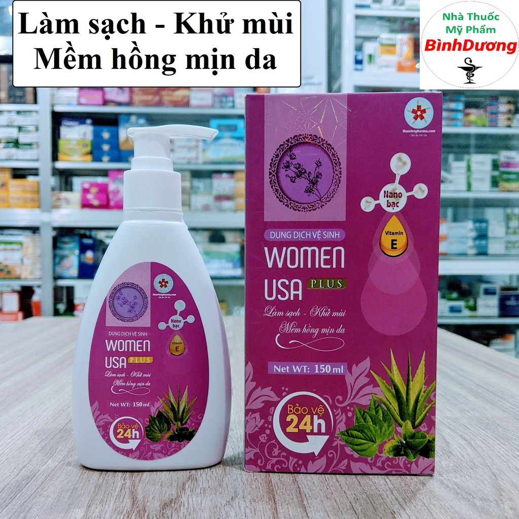 Women USA Plus Dung Dịch Vệ Sinh Phụ Nữ ❤️FREE SHIP❤️ Chiết xuất Nha Đam, Lá Trầu Không, Trà Xanh