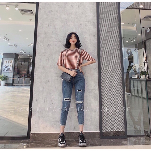 Quần jeans rách 9 tấc
