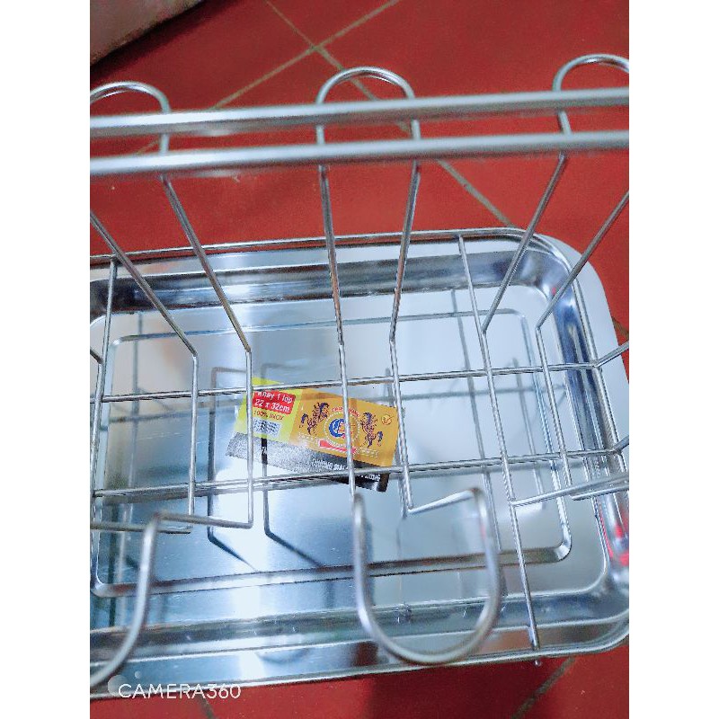 khay cắm cốc inox 304 cao cấp có kèm khay hấng nước