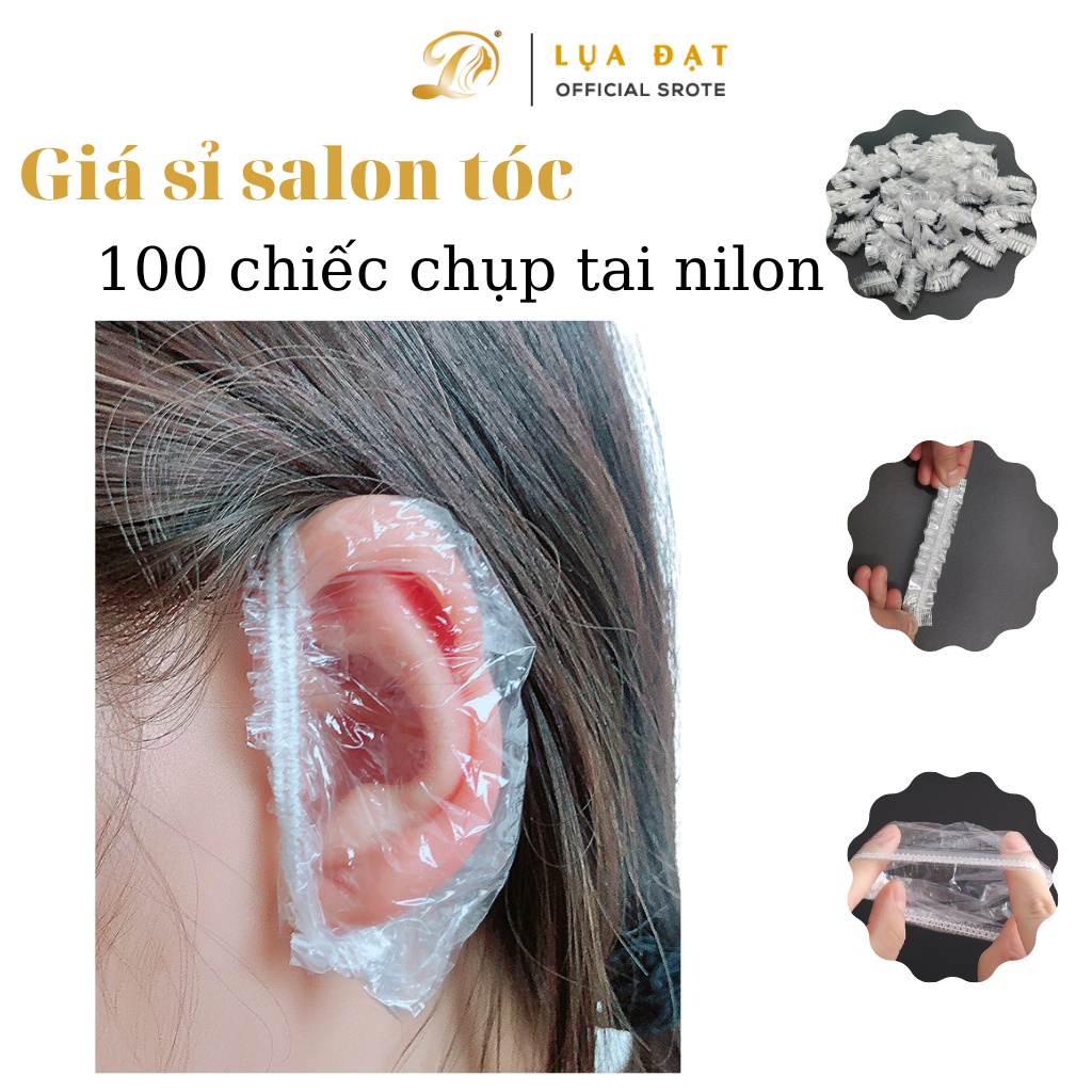 (Giá Sỉ Salon)100 Cái Bịt Tai Dùng 1 Lần-Chụp Tai Chống Nước-Hỗ trợ nhuộm tóc và làm hoá chất