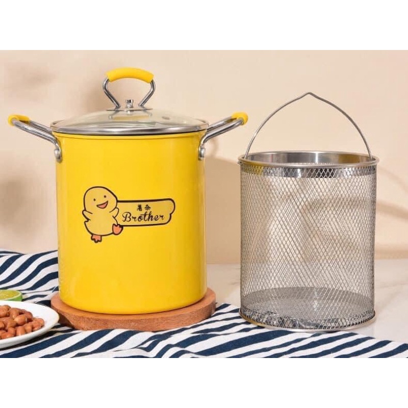 Nồi chiên ngập dầu mini vịt vàng mẫu mới