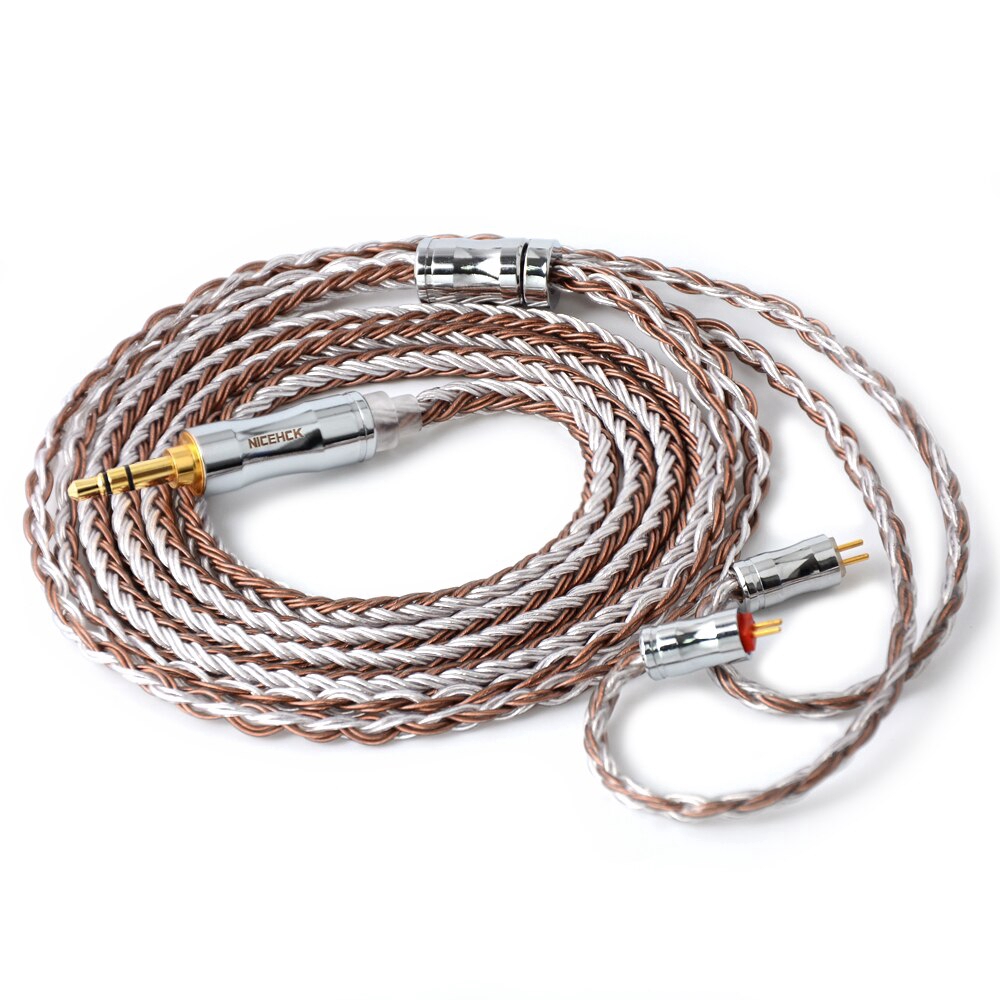 NICEHCK C16-5 16 Core Copper Silver Mixed Cable  3.5/2.5/4.4mm Plug MMCX/2Pin/QDC/NX7 Pin For KZ ZSX C12 V90 TFZ T2 CCA