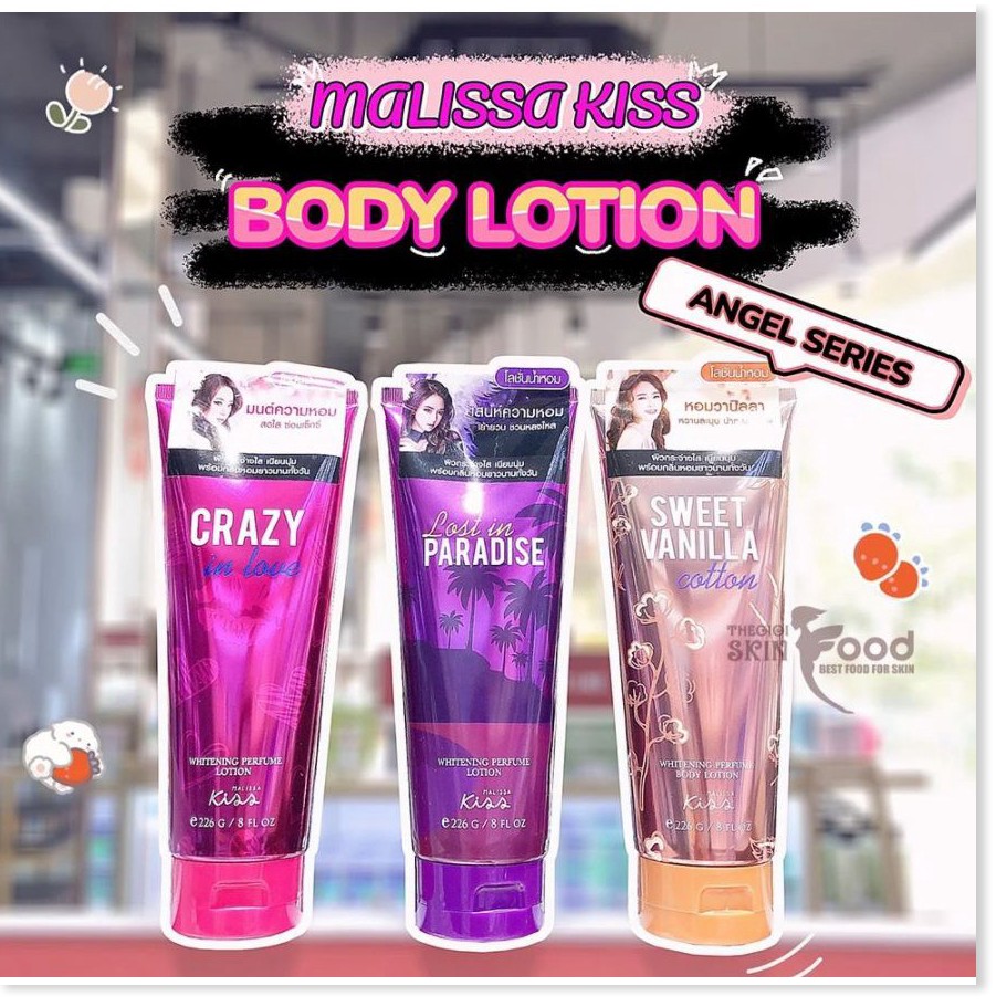 Sữa Dưỡng Trắng Da Toàn Thân Hương Nước Hoa Malissa Kiss Whitening Perfume Body Lotion 226g