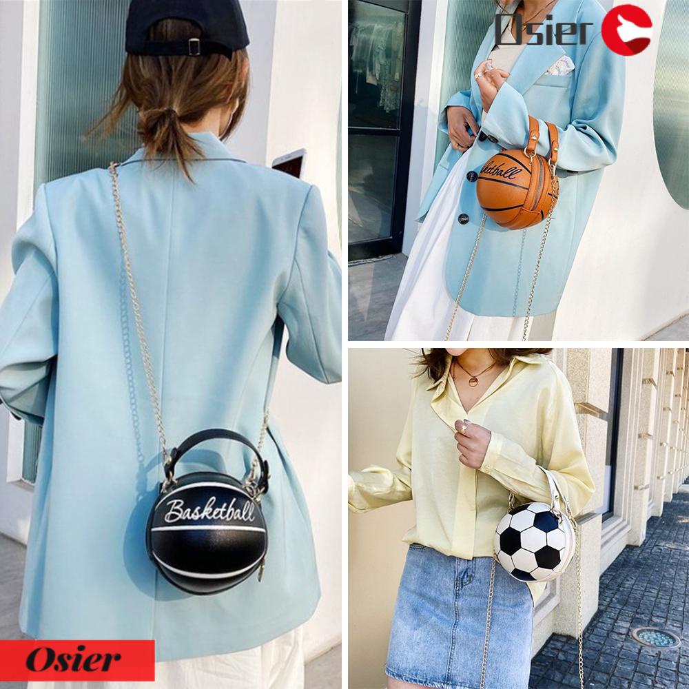 Túi Đeo Chéo Hình Quả Bóng Rổ / Bóng Đá Thời Trang Nữ 1