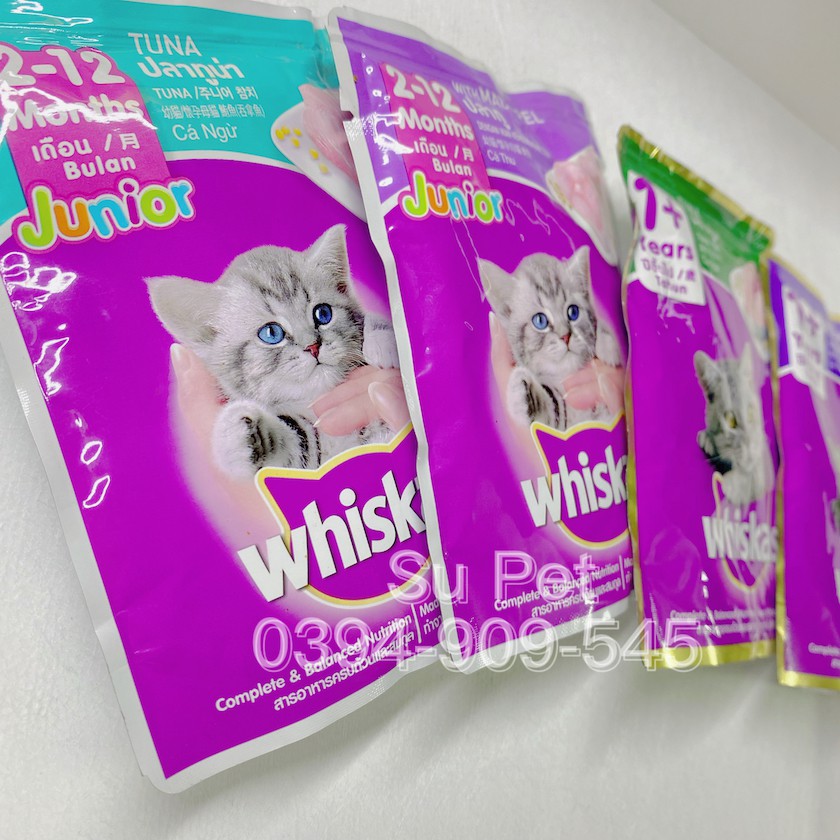 Pate thức ăn cho mèo thích hợp cho mọi lứa tuổi dạng túi 85g - Whiskas
