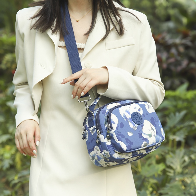 Túi Đeo Một Bên Vai Nhiều Ngăn Màu Sắc Có Khóa Kéo Dành Cho Nữ