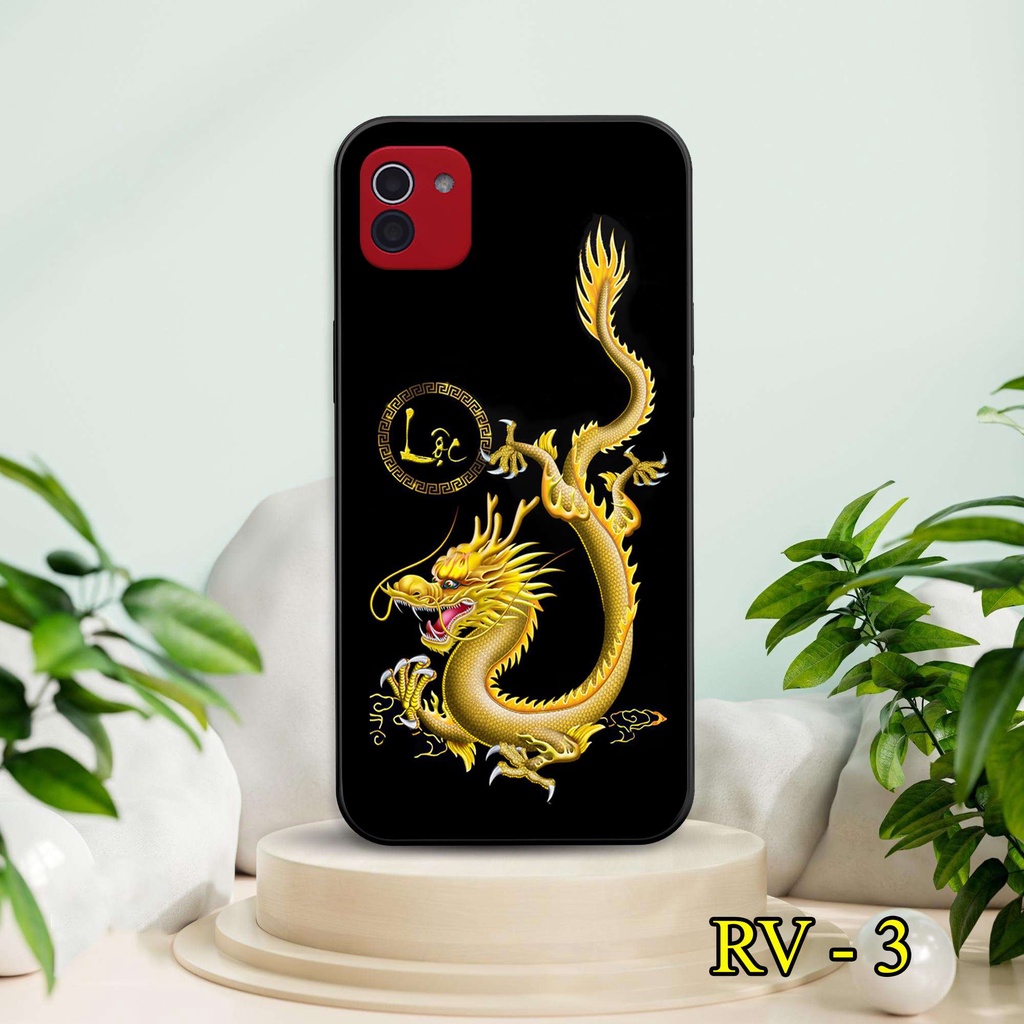 Ốp lưng kính cho dòng Samsung A13 5G - A23 5G - A03s - A13 4G - A23 4G - A33 5G - A53 5G - A73 5G in Rồng Vàng 3D