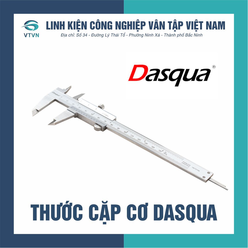 Thước cặp cơ bằng thép hàng chính hãng DASQUA, dụng cụ đo lường chính xác