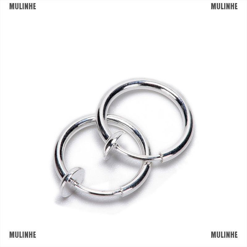 Set 2 Khuyên Kẹp Vành Mũi / Tai Giả Xỏ Lỗ Phong Cách Thời Trang Unisex
