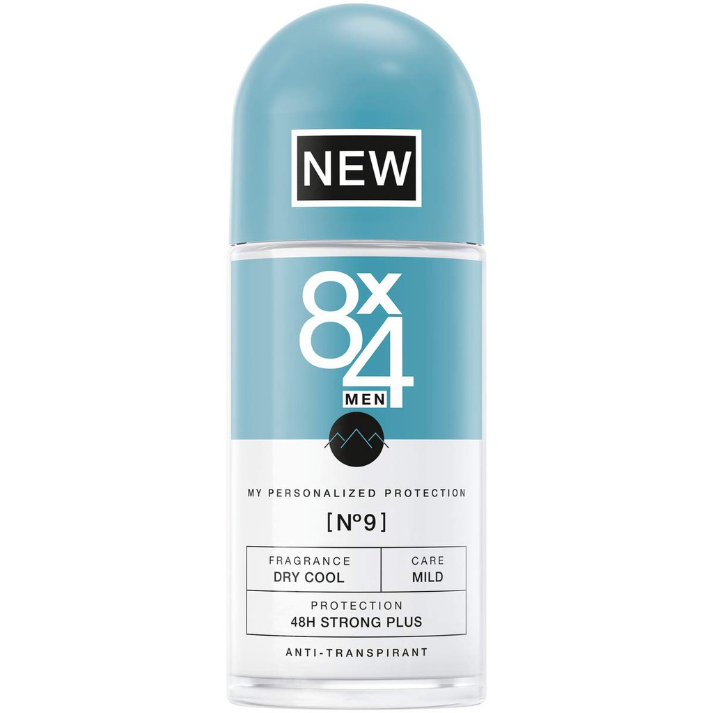Lăn khử mùi Nam 8x4 Men No.9 Dry Cool 48H (50ML) - Xách Tay Đức