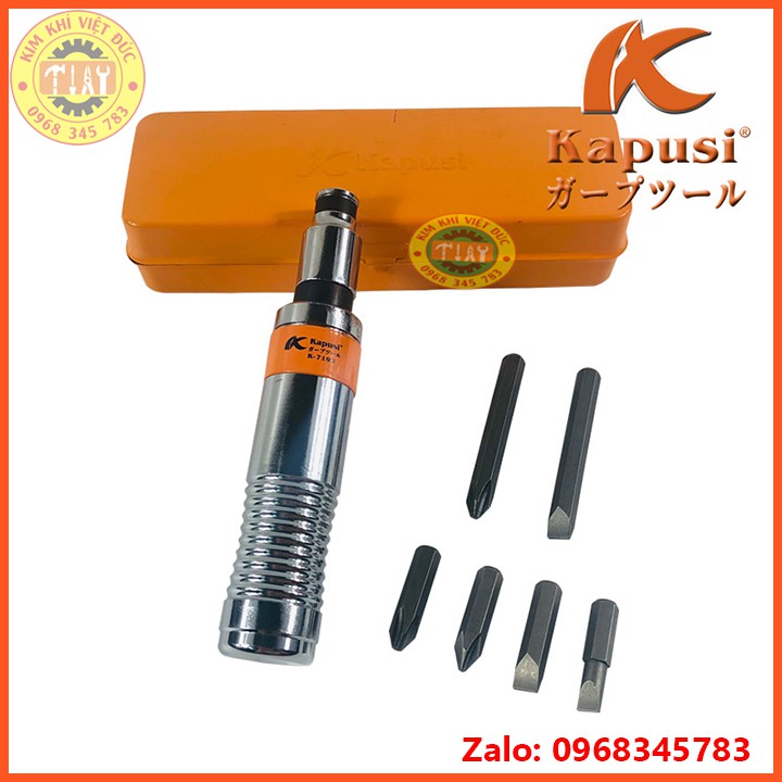 BỘ TÔ VÍT ĐÓNG ĐẢO CHIỀU 7 CHI TIẾT CAO CẤP KAPUSI JAPAN K-7192, TUA VÍT ĐÓNG NHẬT BẢN - TUA VÍT ĐA NĂNG