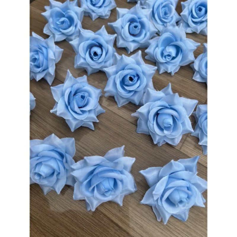 Đầu bông hồng xoăn nhí size 5cm. hoa giả trang trí