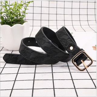 Nịt lưng nữ mặt vuông dây họa tiết