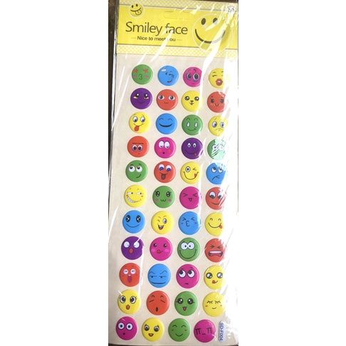 Sticker hình dán icon cảm xúc mặt cười dễ thương nhiều màu