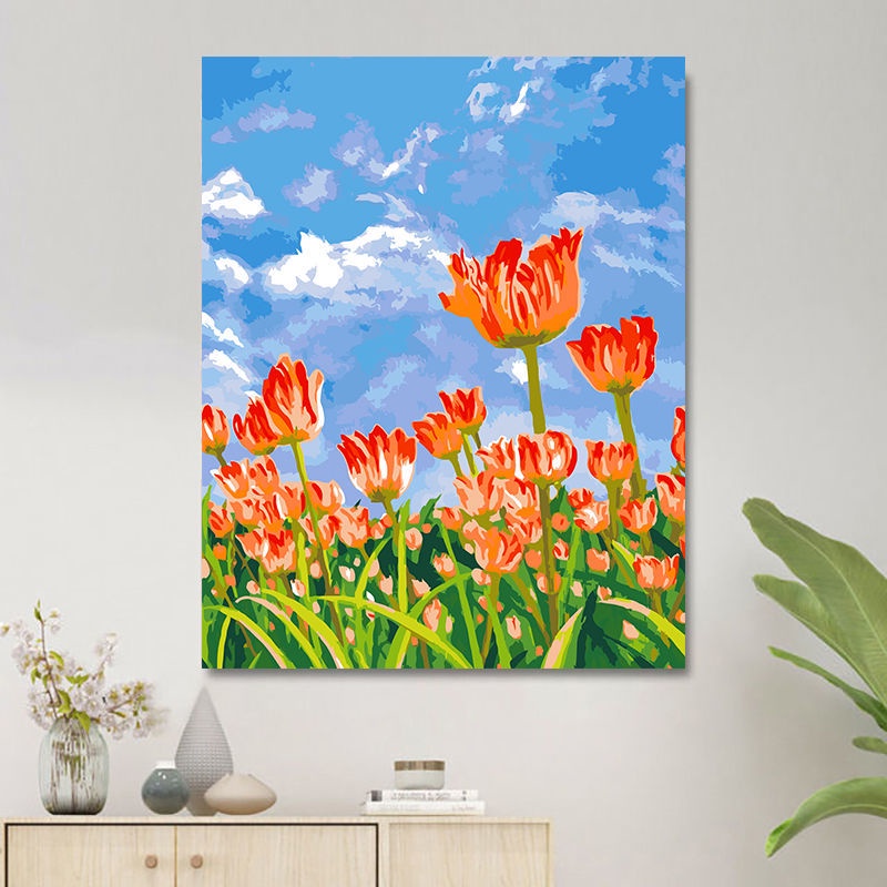 Bức tranh sơn dầu trang trí bằng tay