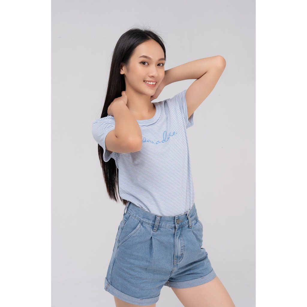Áo thun nữ Yody kẻ ngang Paradise thoáng mát co giãn TSN4392 | BigBuy360 - bigbuy360.vn