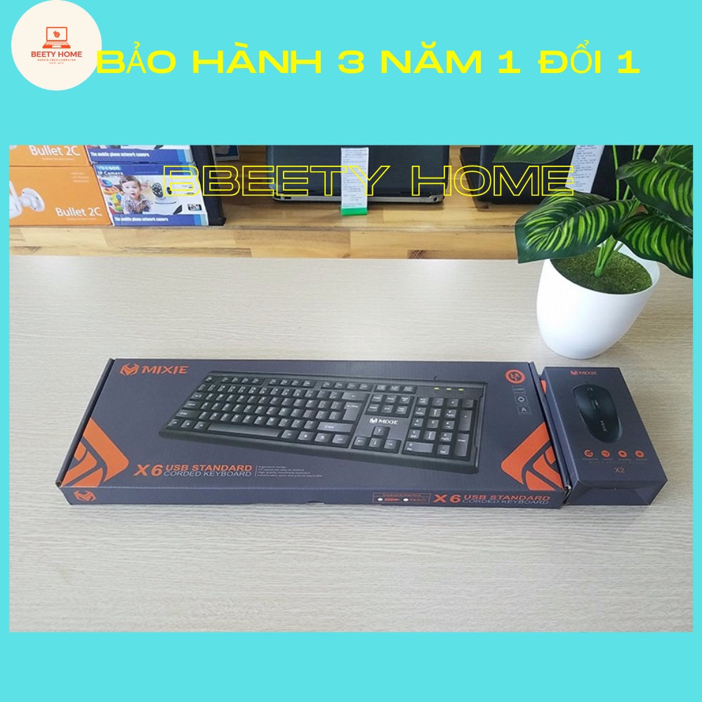 Bàn phím có dây Mixie X6 siêu bền bấm êm giảm tiếng ồn tặng chận đế chính hãng