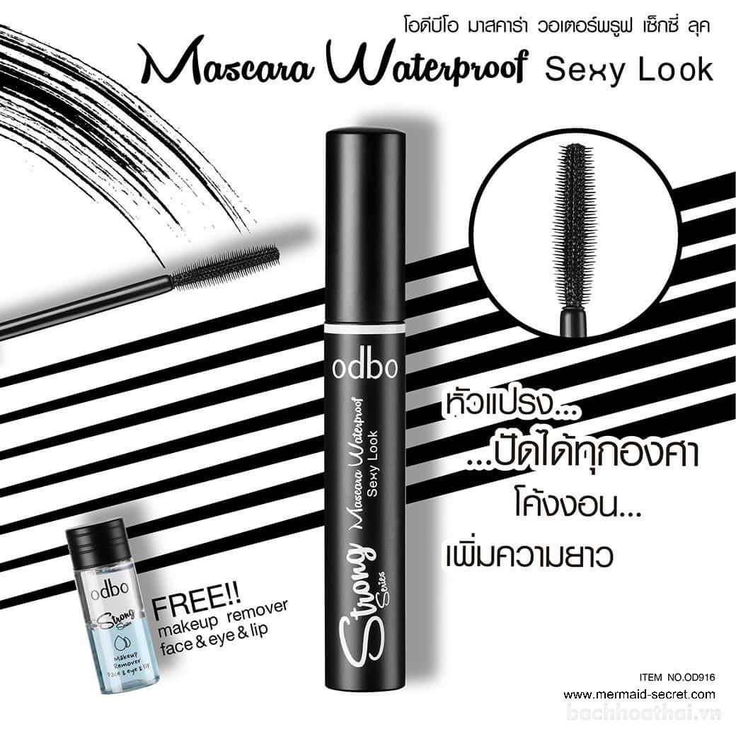 Bộ 2 món Mascara và nước tẩy trang Strong Series Mascara Waterproof ƨexy Look