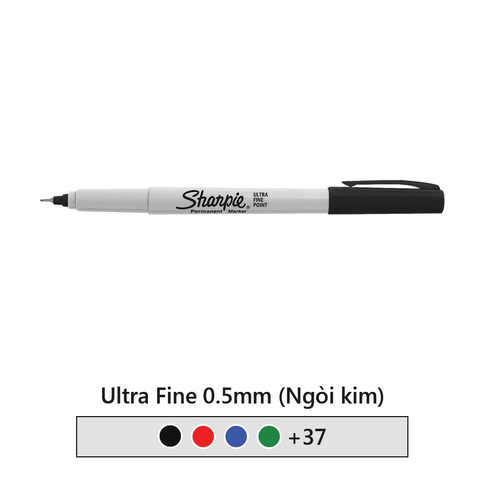 MÀU LẺ Bút lông ngòi kim vẽ lên mọi chất liệu Sharpie Ultra Fine 0.5mm