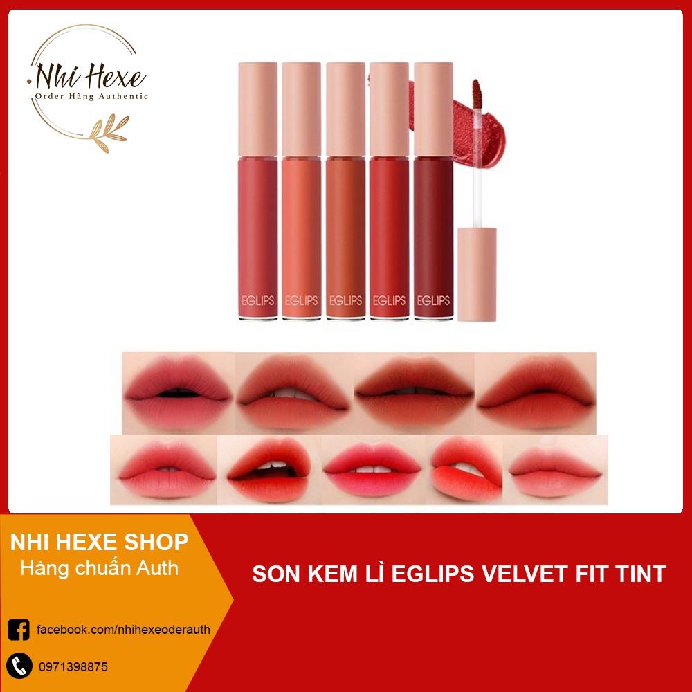 Son kem lì velvet fit tint Eglips đủ 5 màu