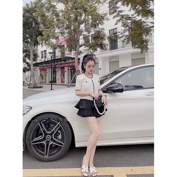 Áo Len Mongtoghi Cổ Tròn Viền 2 Túi A1