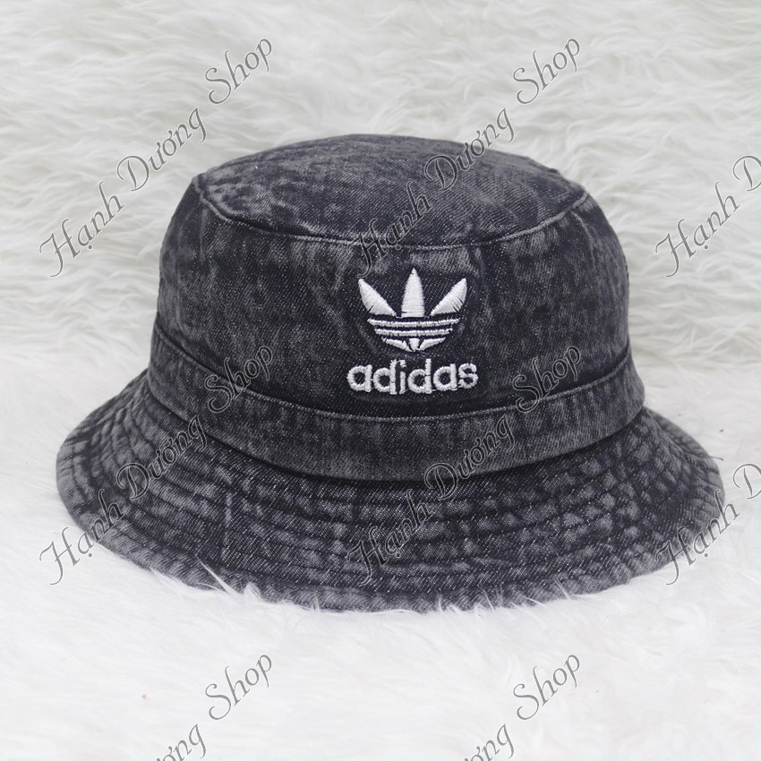 Nón bucket tai bèo jean thêu chữ phong cách thời trang phù hợp cả nam lẫn nữ