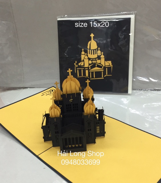 Nhà thờ  ( Nga ) - Russia - Thiệp 3D | BigBuy360 - bigbuy360.vn