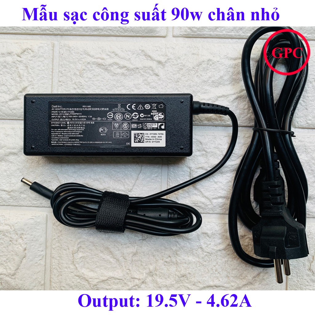 Sạc Laptop Dell chân kim nhỏ ZIN 19.5V – 3.34A/4.62A Adapter Dell 5568 3558 3458 3559