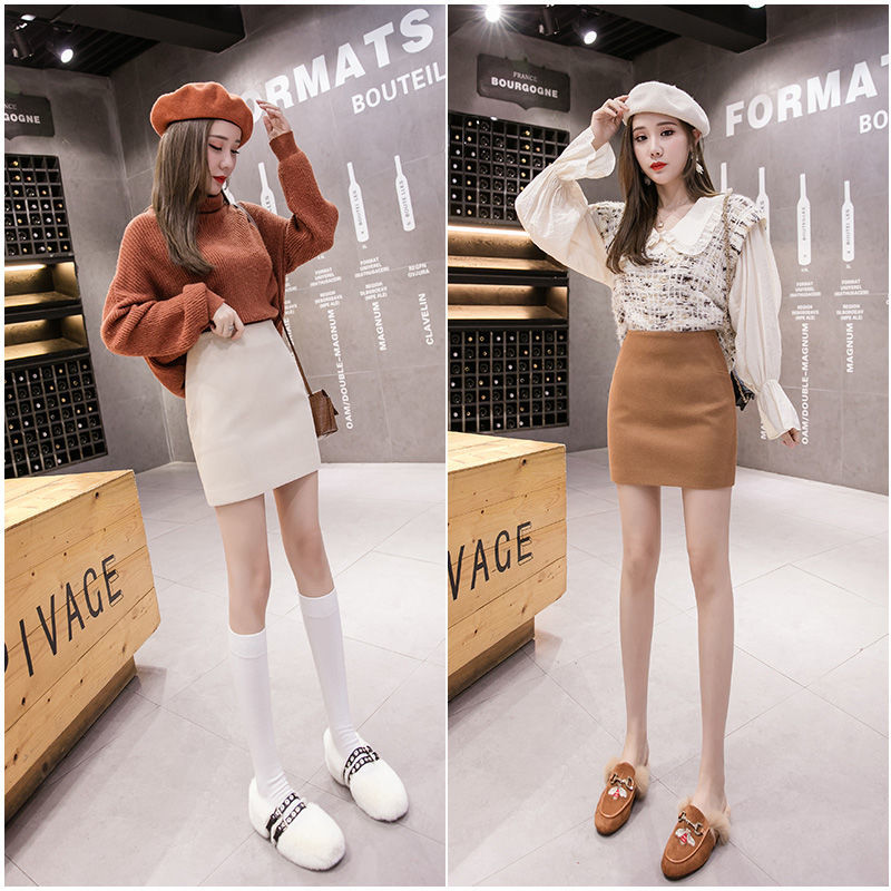 Chân váy dạ lưng cao thời trang dành cho nữ