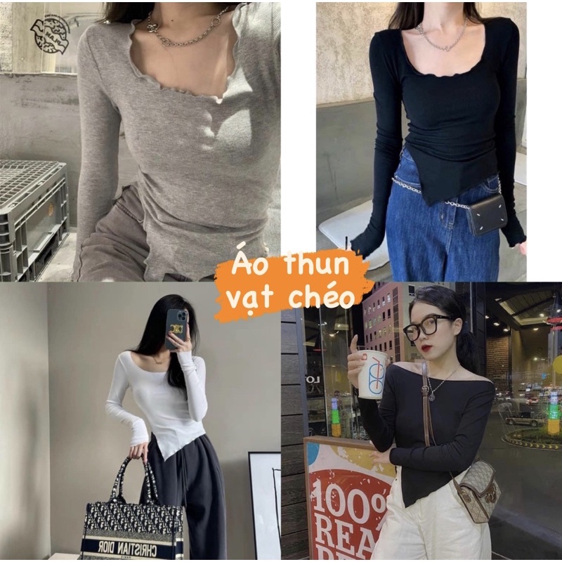 ÁO THUN CỔ THUYỀN VẠT CHÉO HÔNG CO GIÃN