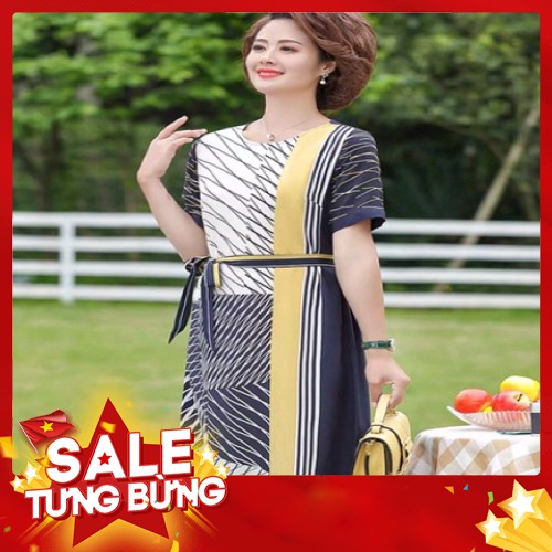 -HÀNG NHẬP KHẨU Đầm trung niên cao cấp dáng suông dài qua gối ngắm tay sang trọng dự tiệc Liên hệ mua hàng 084.209.1989