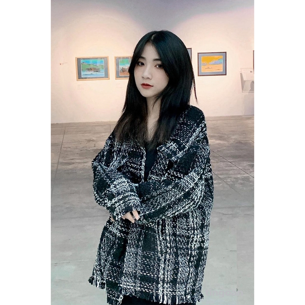 Áo khoác tweed rộng tingoan TWEEDY JACKET.