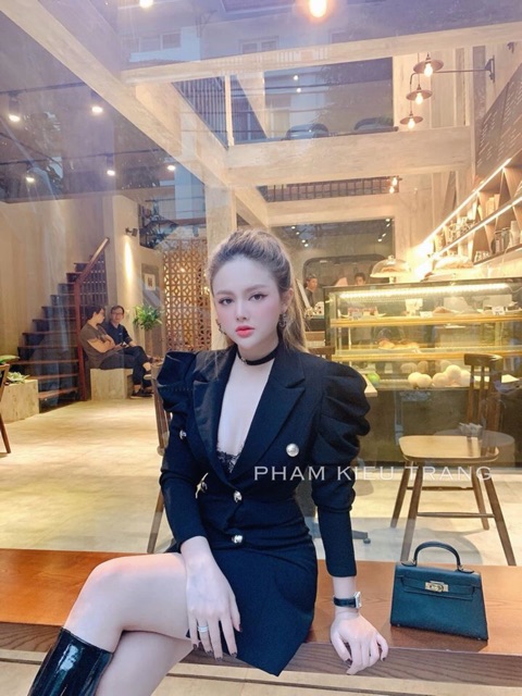 Áo vest dáng dài hack chiều cao siêu chảnh