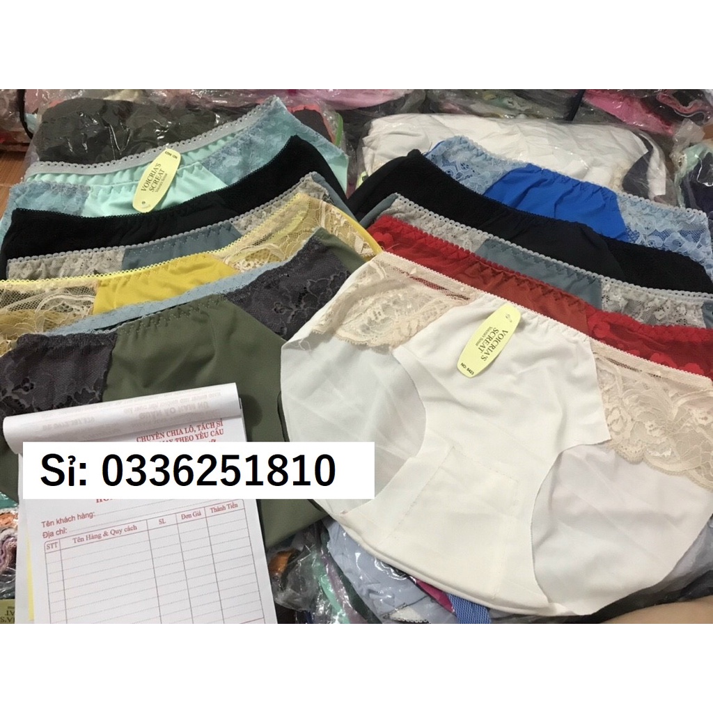 Combo 10 quần lót chất su mềm mại phối ren | Có bán lẻ/bán sỉ