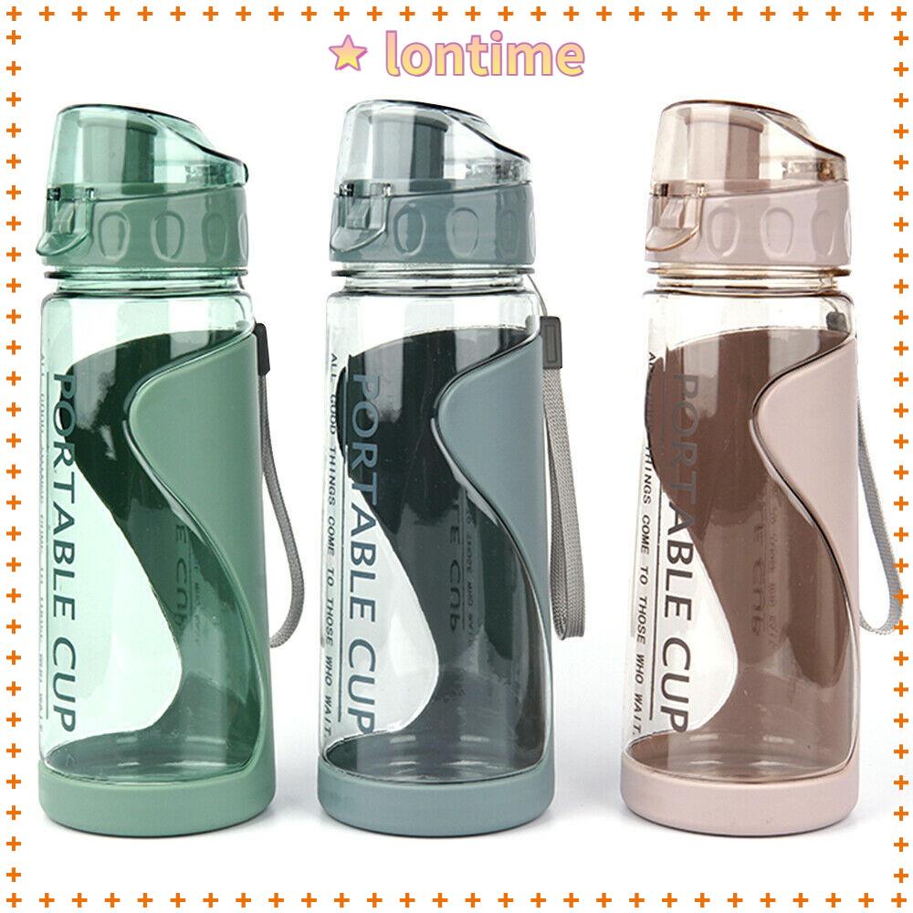 Bình nước thể thao bằng nhựa cấp thực phẩm trong suốt chống rò rỉ dung tích 500ml